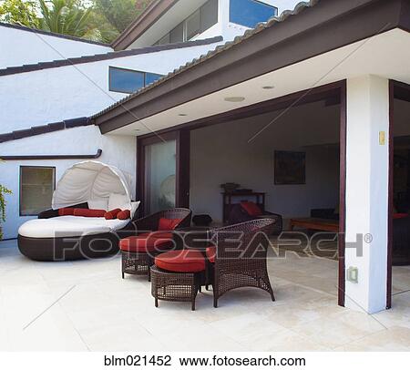 Stock Image - Luxury Patio Furniture. Fotosearch
