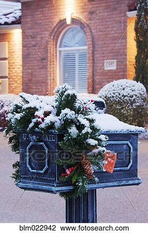 Mailbox in Winter View Large Photo Image Stock Image - Mailbox in Winter. Fotosearch