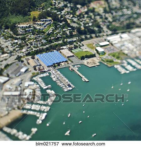 Marina and Coastal Community View Large Photo Image Stock Photo - Marina and Coastal Community. Fotosearch