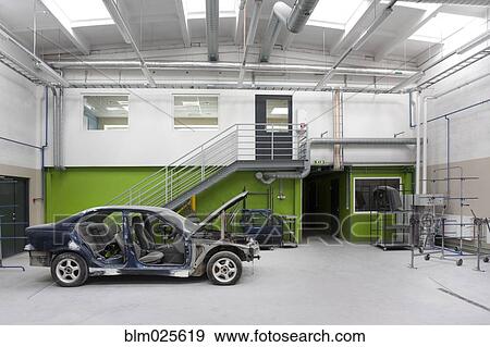 Stock Photo - Mechanical and practical education facility car workshop. Fotosearch