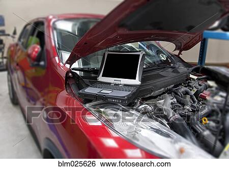Stock Photograph - Mechanical and practical education facility car workshop. Fotosearch