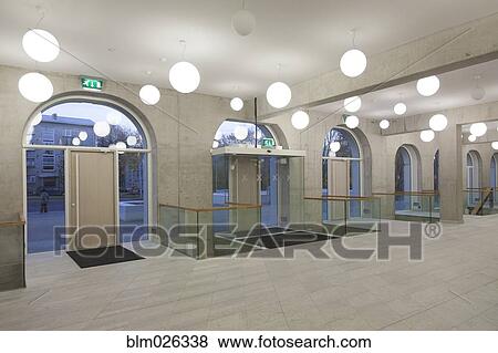 Modern building interior View Large Photo Image Stock Photo - Modern building interior. Fotosearch