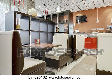 Stock Image - Modern Cafe Dining Room. Fotosearch