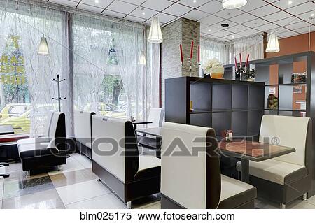 Modern Cafe Dining Room View Large Photo Image Stock Photography - Modern Cafe Dining Room. Fotosearch