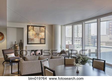 Modern Condo Interior View Large Photo Image Picture - Modern Condo Interior. Fotosearch