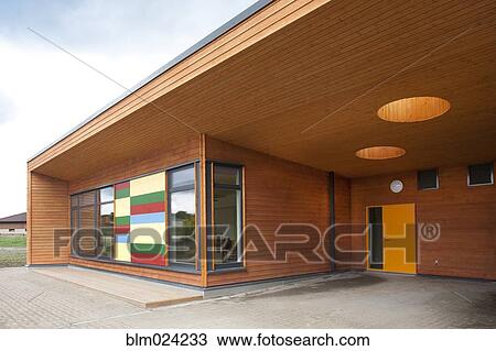 Modern Elementary School Building View Large Photo Image Stock Image - Modern Elementary School Building. Fotosearch