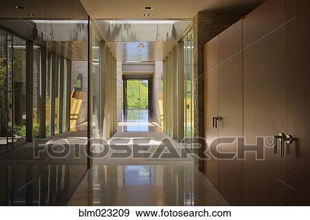 Modern Hallway in a Nice Home View Large Photo Image Stock Photo - Modern Hallway in a Nice Home. Fotosearch