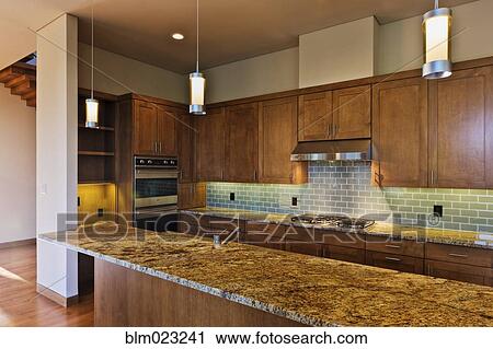 Stock Image - Modern Kitchen Interior. Fotosearch