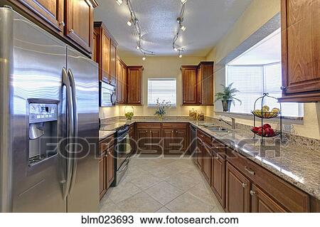 Modern Kitchen View Large Photo Image Stock Image - Modern Kitchen. Fotosearch