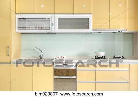 Modern kitchen View Large Photo Image Stock Photo - Modern kitchen . Fotosearch