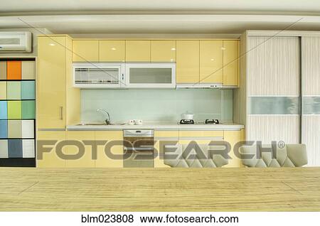 Modern kitchen View Large Photo Image Stock Photo - Modern kitchen . Fotosearch