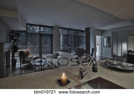 Modern Living Space View Large Photo Image Stock Image - Modern Living Space. Fotosearch