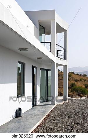 Modern white plastered house in the Andalucian mountains in Spain View Large Photo Image Stock Image - Modern white plastered house in the Andalucian mountains in Spain. Fotosearch