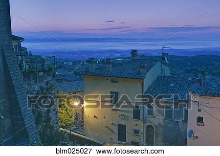 Stock Photo - Montepulciano at Dawn. Fotosearch
