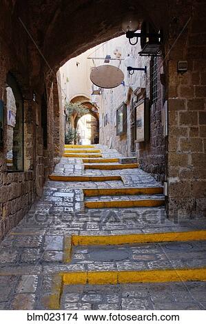 Narrow Old Style Street View Large Photo Image Picture - Narrow Old Style Street. Fotosearch