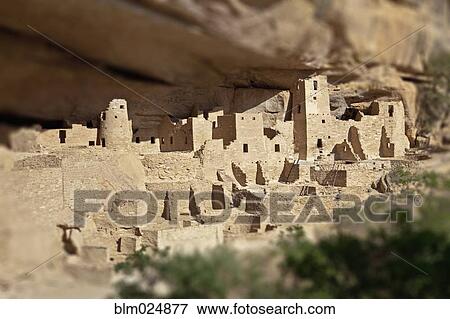 Stock Photo - Native American Cliff Dwellings. Fotosearch