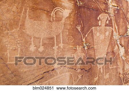 Stock Image - Native American Petroglyphs. Fotosearch