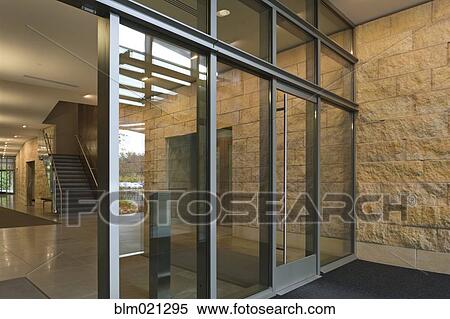 Office Building Entrance View Large Photo Image Stock Photography - Office Building Entrance. Fotosearch