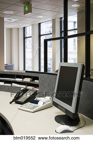 Stock Image - Office Reception Desk. Fotosearch