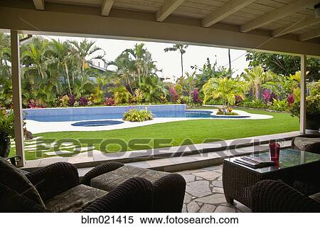 Stock Photography - Open Air Luxury Patio. Fotosearch