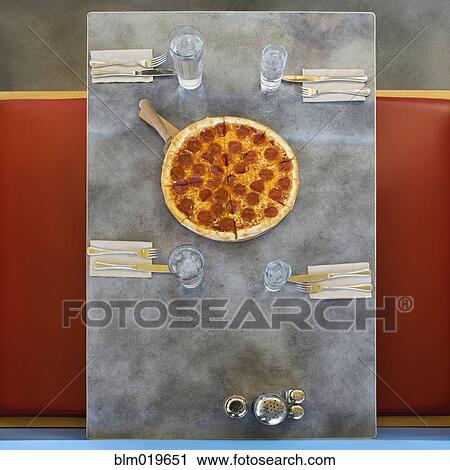 Overhead of Table With Pizza View Large Photo Image Stock Image - Overhead of Table With Pizza. Fotosearch