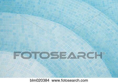 Picture - Overhead view of steps leading into a outdoor swimming pool at a luxury villa in Nice. Fotosearch