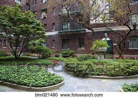 Park at an Urban Apartment Complex View Large Photo Image Stock Image - Park at an Urban Apartment Complex. Fotosearch