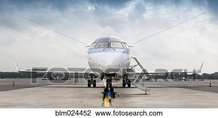 Parked Jet Airplane View Large Photo Image Stock Image - Parked Jet Airplane. Fotosearch