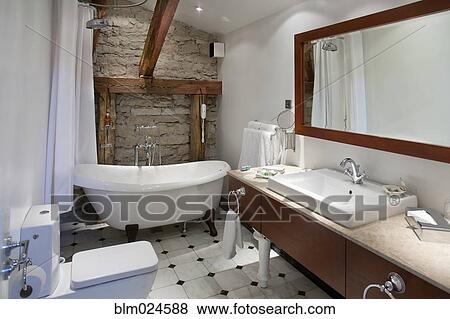 Stock Photo - Pdaste Manor Bathroom. Fotosearch