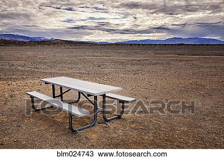 Picnic table in the desert View Large Photo Image Stock Image - Picnic table in the desert. Fotosearch