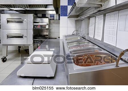 Stock Photography - Pizza Preparation Counter. Fotosearch