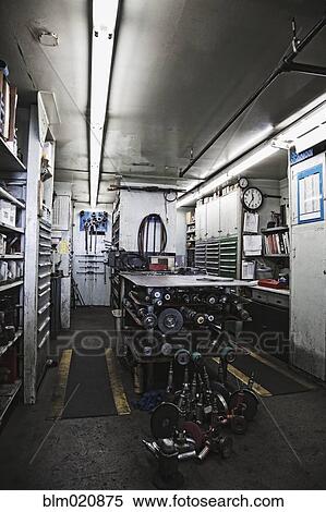 Stock Photography - Pneumatic Tools in a Machine Shop. Fotosearch