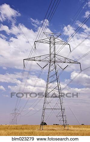 Power Pylon on the Plains View Large Photo Image Stock Photo - Power Pylon on the Plains. Fotosearch