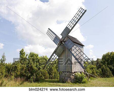 Preserved Windmill View Large Photo Image Picture - Preserved Windmill. Fotosearch