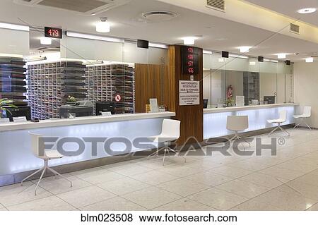 Reception counter and workstation in the Tartu University hospital View Large Photo Image Stock Photo - Reception counter and workstation in the Tartu University hospital. Fotosearch