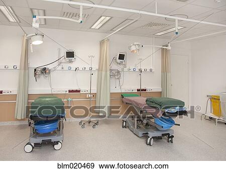 Recovery room outside the operating theatre in a hospital View Large Photo Image Stock Photo - Recovery room outside the operating theatre in a hospital. Fotosearch