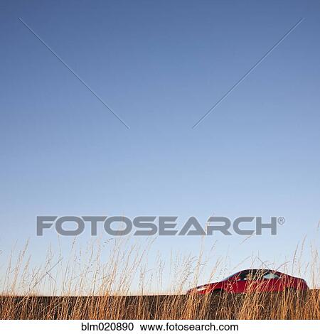 Red Car On the Road View Large Photo Image Stock Image - Red Car On the Road. Fotosearch
