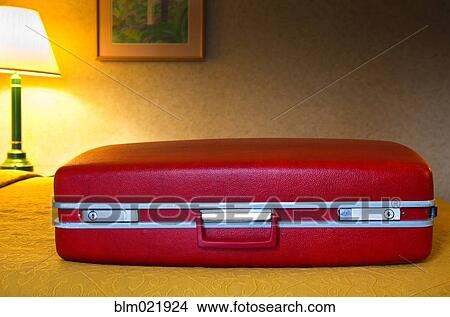 Red Suitcase in Motel Room View Large Photo Image Picture - Red Suitcase in Motel Room. Fotosearch