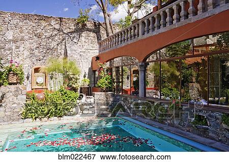 Stock Photo - Restaurant and Swimming Pool. Fotosearch