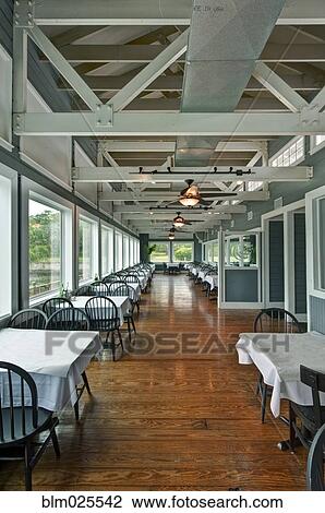 Stock Image - Restaurant Dining Room interior. Fotosearch