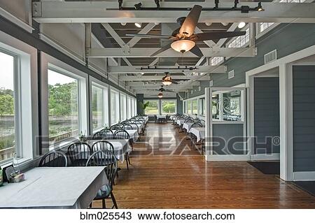 Stock Image - Restaurant Dining Room interior. Fotosearch