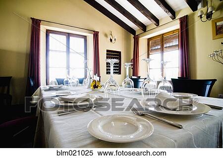 Restaurant Table View Large Photo Image Stock Photography - Restaurant Table. Fotosearch