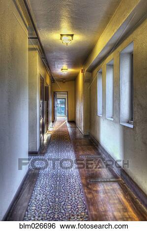 Stock Photograph - Retro style apartment block on Sunset Boulevard. Fotosearch