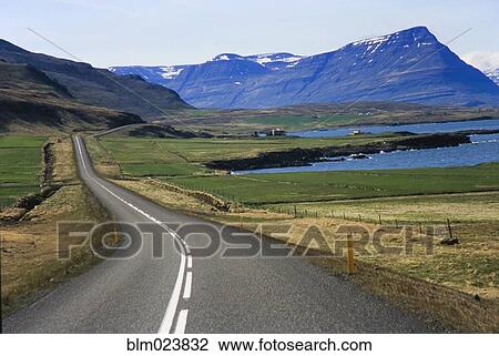 Ring Road in the Eastfjords of Iceland View Large Photo Image Stock Image - Ring Road in the Eastfjords of Iceland. Fotosearch