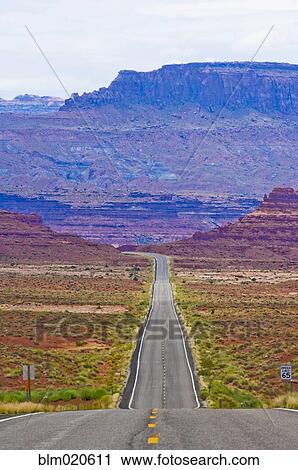Stock Image - Road Through Desert. Fotosearch