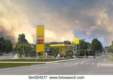 Roadside Gas Station View Large Photo Image Stock Photo - Roadside Gas Station. Fotosearch