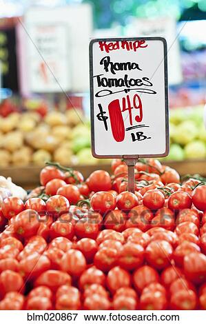 Roma Tomatoes On Sale View Large Photo Image Stock Photo - Roma Tomatoes On Sale. Fotosearch