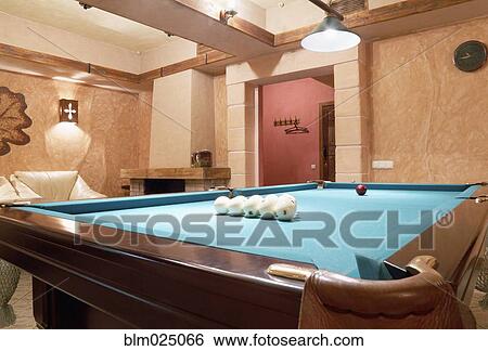 Room With a Billiard Table View Large Photo Image Stock Photograph - Room With a Billiard Table. Fotosearch