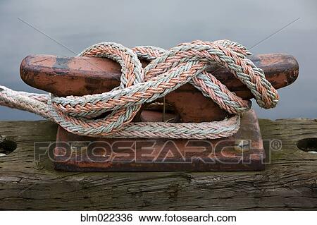 Rope Tied to Cleat, Seattle, Washington View Large Photo Image Stock Photograph - Rope Tied to Cleat, Seattle, Washington. Fotosearch