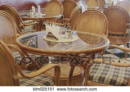 Stock Image - Round Cafe Table. Fotosearch